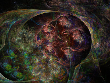Imaginatory fractal background generated Imageの写真素材