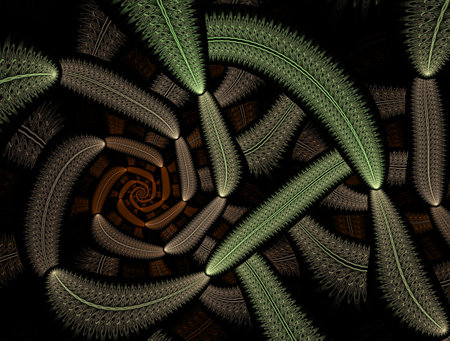 Imaginatory fractal background generated Imageの写真素材