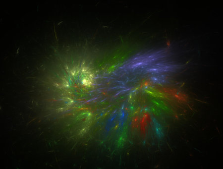 Imaginatory fractal background generated Imageの写真素材