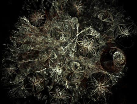 Imaginatory fractal background generated Imageの写真素材