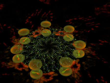 Imaginatory fractal background generated Image