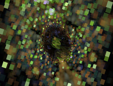 Imaginatory fractal background Imageの写真素材