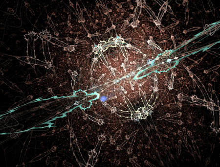 Imaginatory lush fractal texture image abstract backgroundの写真素材