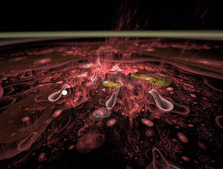 Imaginatory fractal abstract background Imageの写真素材