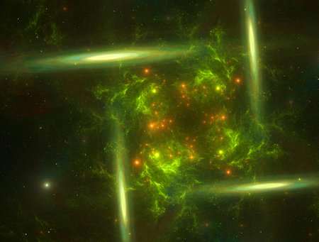 Imaginatory fractal abstract background Imageの写真素材