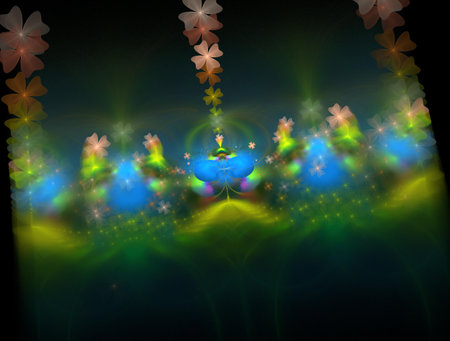 Imaginatory fractal abstract background Imageの写真素材