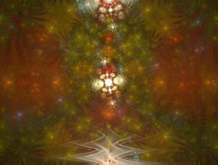 Imaginatory fractal abstract background Imageの写真素材
