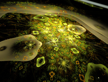 Imaginatory fractal abstract background Imageの写真素材