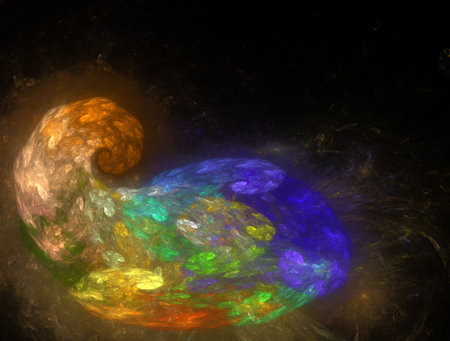 Imaginatory fractal abstract background Imageの写真素材