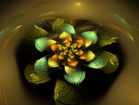 Imaginatory fractal abstract background Imageの写真素材