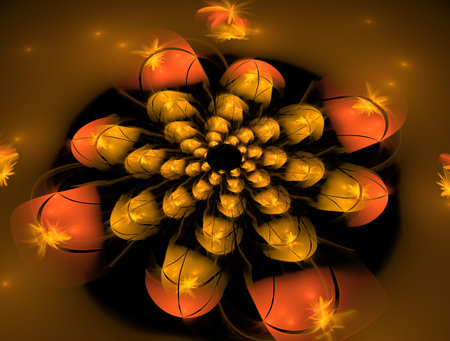 Imaginatory fractal abstract background Imageの写真素材