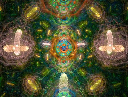 Imaginatory fractal abstract background Imageの写真素材