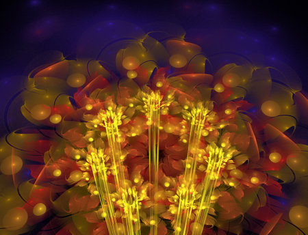 Imaginatory fractal abstract background Imageの写真素材