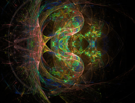 Imaginatory fractal abstract background imageの写真素材