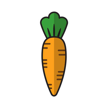 Illustration of a carrot in cartoon style.のイラスト素材