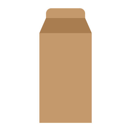 Paper brown bag. Eco-packaging. Vector.のイラスト素材