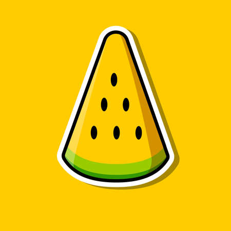 Vector illustration of yellow watermelonのイラスト素材