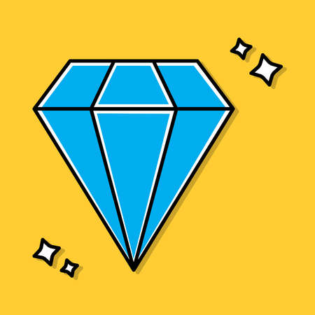 Blue diamond image Vector illustration.のイラスト素材