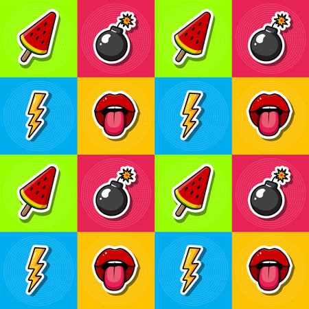 Multicolored background in Pop Art style.Vector illustrationのイラスト素材