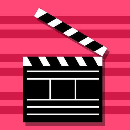 Flat image of Clapperboard. Vector illustrationのイラスト素材