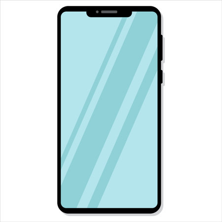 Simple flat illustration of smartphone. Vector illustrationのイラスト素材