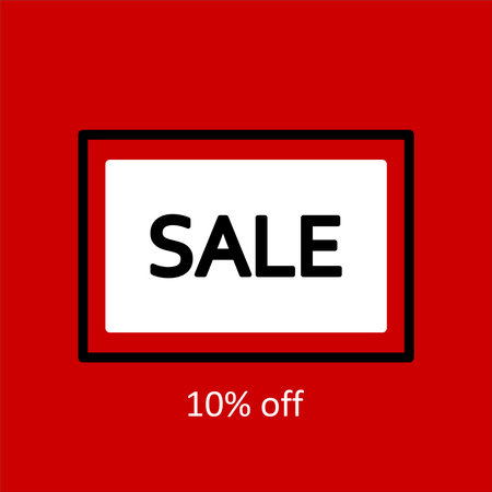 Sale banner. Black text on a white background. Sale offer price sign. Discount text. Vector illustrationのイラスト素材