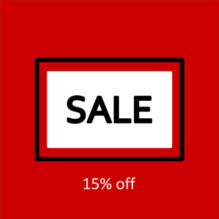 Sale banner. Black text on a white background. Sale offer price sign. Discount text. Vector illustrationのイラスト素材