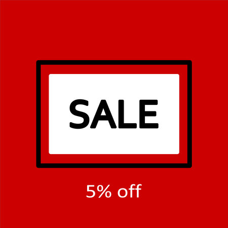 Sale banner. Black text on a white background. Sale offer price sign. Discount text. Vector illustrationのイラスト素材