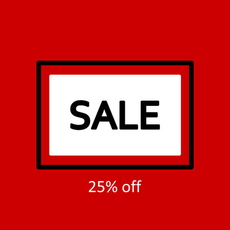 Sale banner. Black text on a white background. Sale offer price sign. Discount text. Vector illustrationのイラスト素材