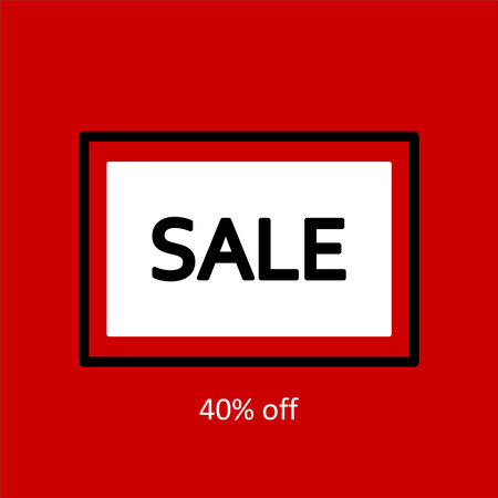 Sale banner. Black text on a white background. Sale offer price sign. Discount text. Vector illustrationのイラスト素材