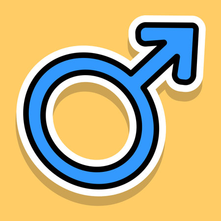 Male symbol. Gender symbol. Vector illustrationのイラスト素材
