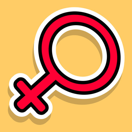Female symbol. Gender symbol. Vector illustrationのイラスト素材