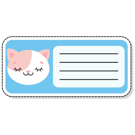 children label. Notebook stickers. Notepad stickers. Vector illustrationのイラスト素材