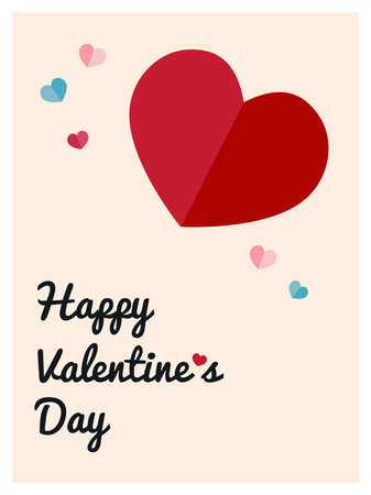 Vector greeting card happy valentines dayのイラスト素材