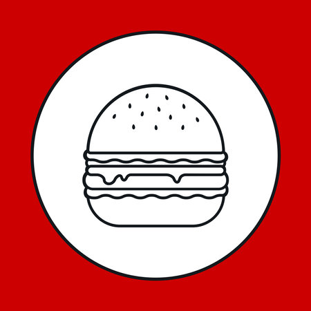 Image of a hamburger. Vector illustrationのイラスト素材