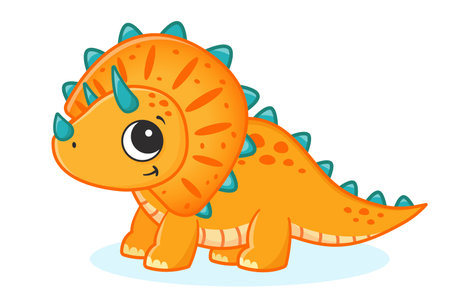 Little cute dinosaur. Illustration for childrenのイラスト素材