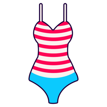 Womens swimsuit. Vector illustration in flat styleのイラスト素材