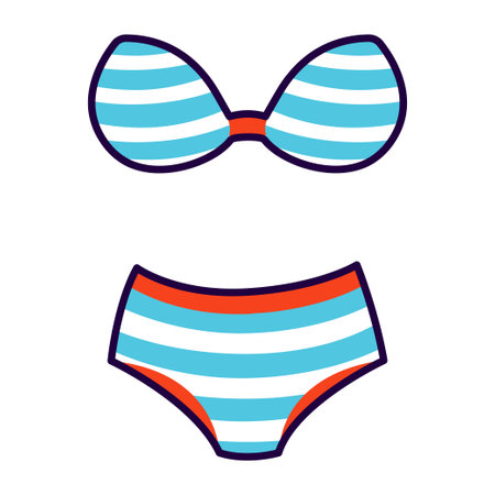 Womens swimsuit. Vector illustration in flat styleのイラスト素材