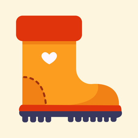 Rubber boots. Vector illustration in flat style.のイラスト素材