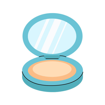 Face powder. Isolated white background. Vector illustration.のイラスト素材