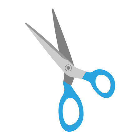 Sewing scissors. Isolated white background. Vector illustration. Hand-drawn.のイラスト素材