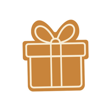 Cute cartoon Christmas gingerbread man. Isolated white background. Vector illustration.のイラスト素材