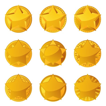 Golden stars with copy spaceのイラスト素材