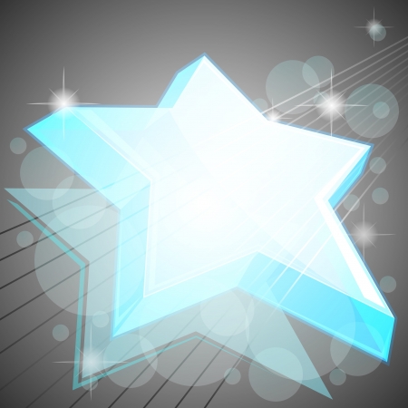 Abstract gray background with transparent blue starのイラスト素材