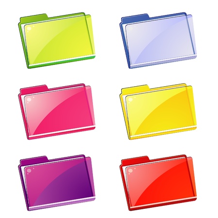 Set of foldersのイラスト素材