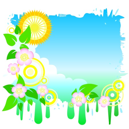 Funky spring skyのイラスト素材