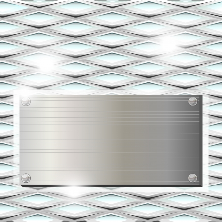 Gray metal plate over texture of ribbed glassのイラスト素材