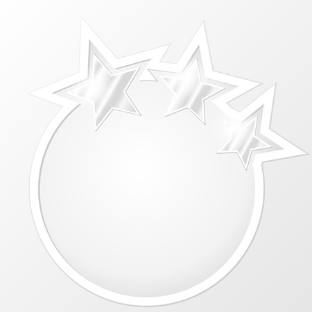 Modern paper cut background with three starsのイラスト素材