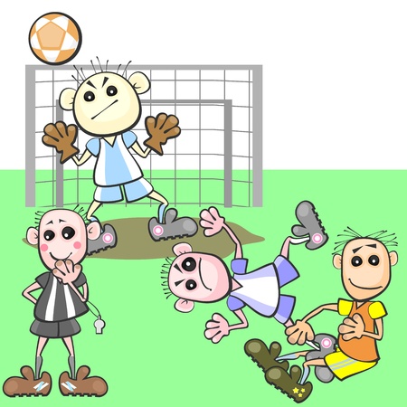 Football referee does not pay attention on breaking rulesのイラスト素材
