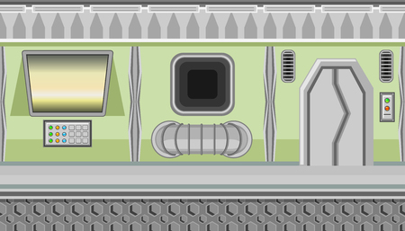 Illustration of manhole yellow monitor for gameのイラスト素材